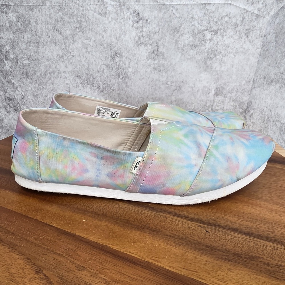 Toms Ballet Flats Womens 8.5 Alpargata Tie Dye Slip On Casual Comfort Shoes‎